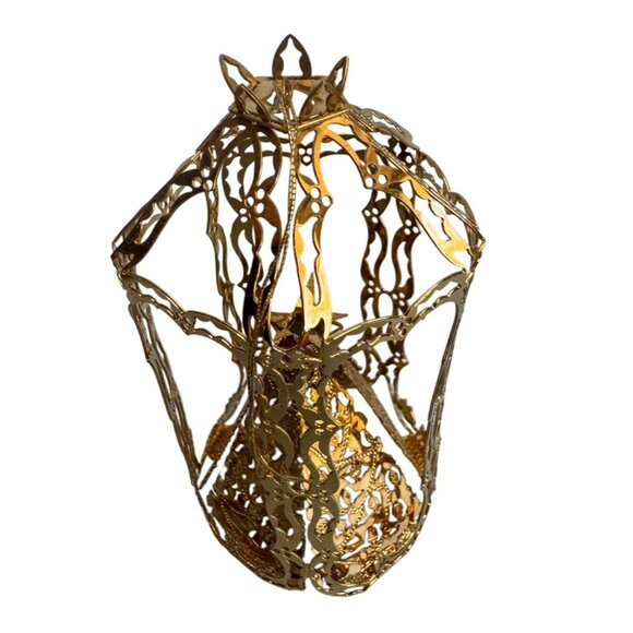 Reed & Barton Christmas Ornaments Gold Plated Filigree Collectibles Set Of 4 - Picture 4 of 8